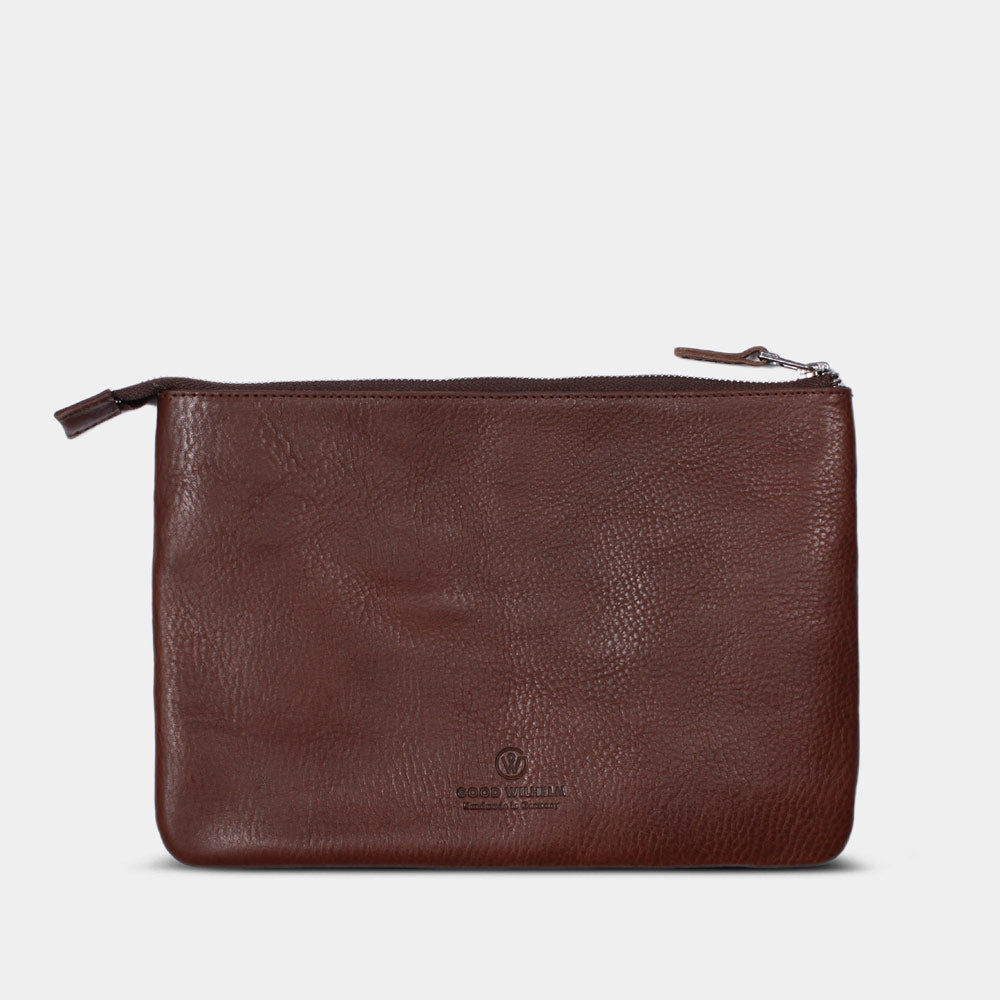 GOOD WILHELM FRANZ Rückansicht – Leder in Chocolate-Braun trifft auf nachhaltigen Wollfilz