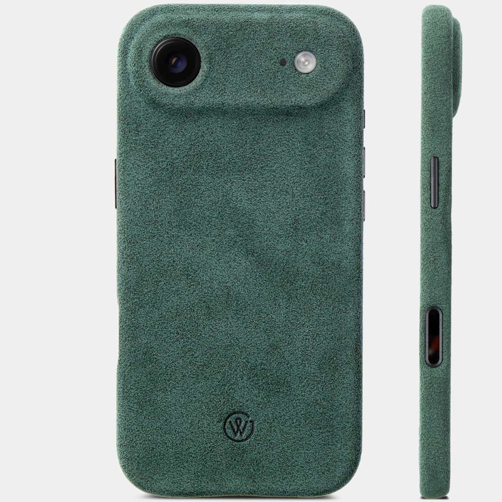 iPhone 17 Air Hülle Alcantara – HUGO - Handgefertigt mit Magsafe kompatibel