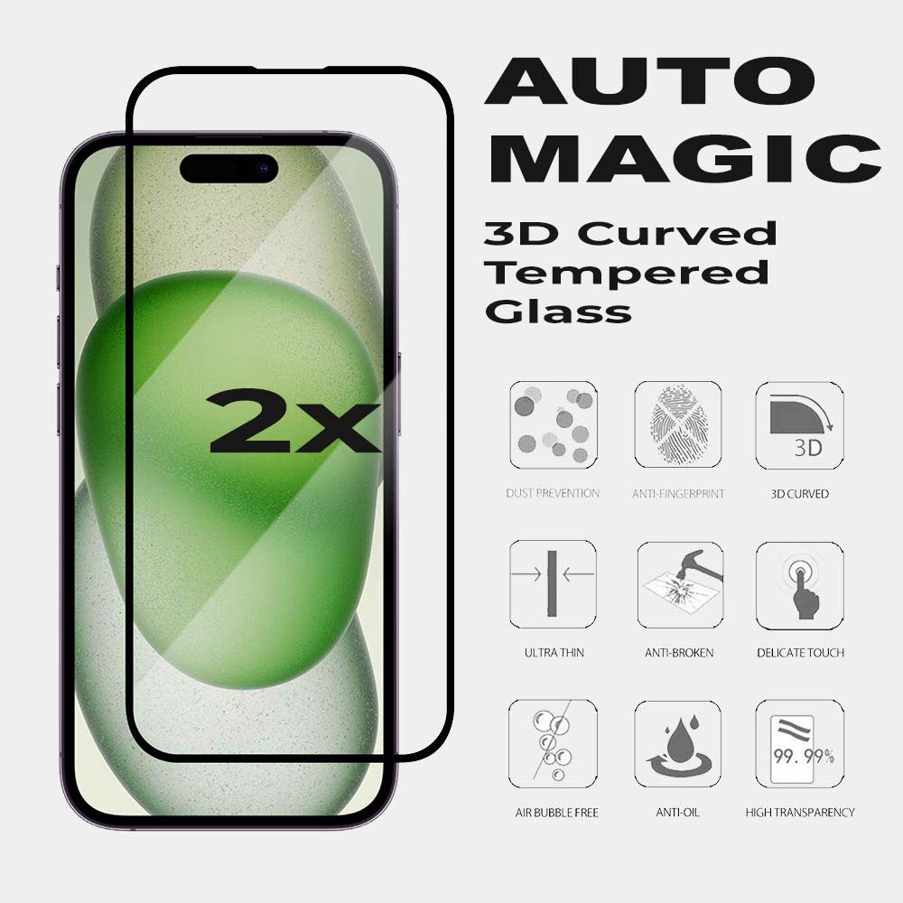 2er Pack iPhone 17 Pro 3D Curved Displayschutz – ultra klar, blasenfrei und staubabweisend von Good Wilhelm