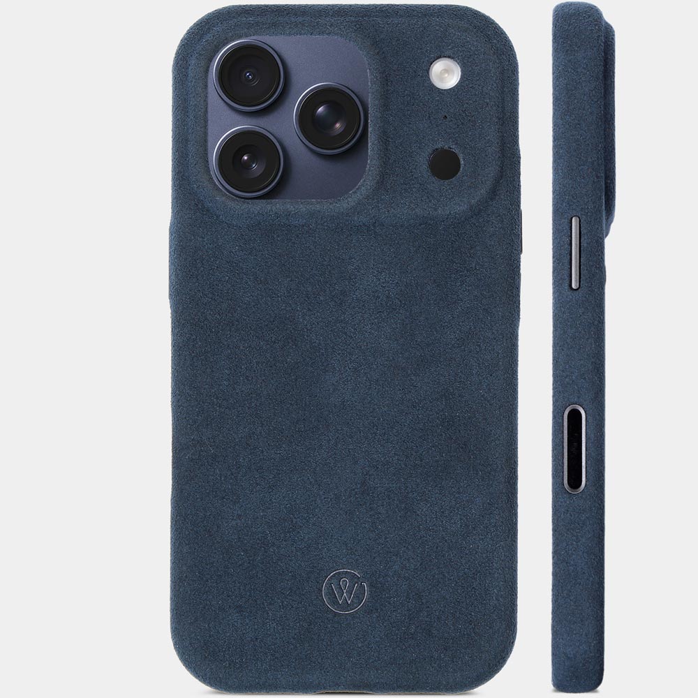 iPhone 17 Pro Alcantarahülle Nordic Blue – Alcantara Schutzhülle mit sicherem Kameraschutz, Good Wilhelm Design, auch für iPhone 17 Pro Max
