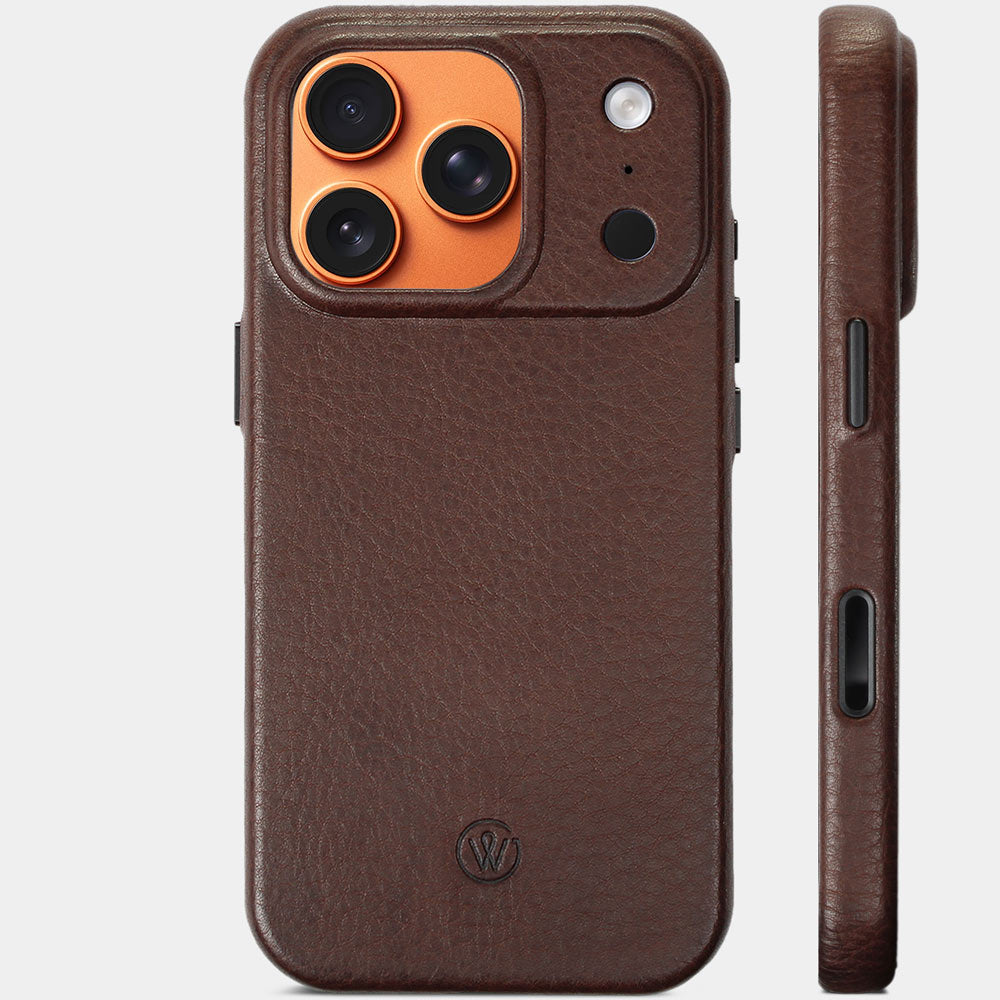 iPhone 17 Pro Hülle Leder Chocolate Braun – Echtlederhülle mit Kameraschutz und sicherem Kameraausschnitt, Good Wilhelm Case, auch für iPhone 17 Pro Max Hülle Leder