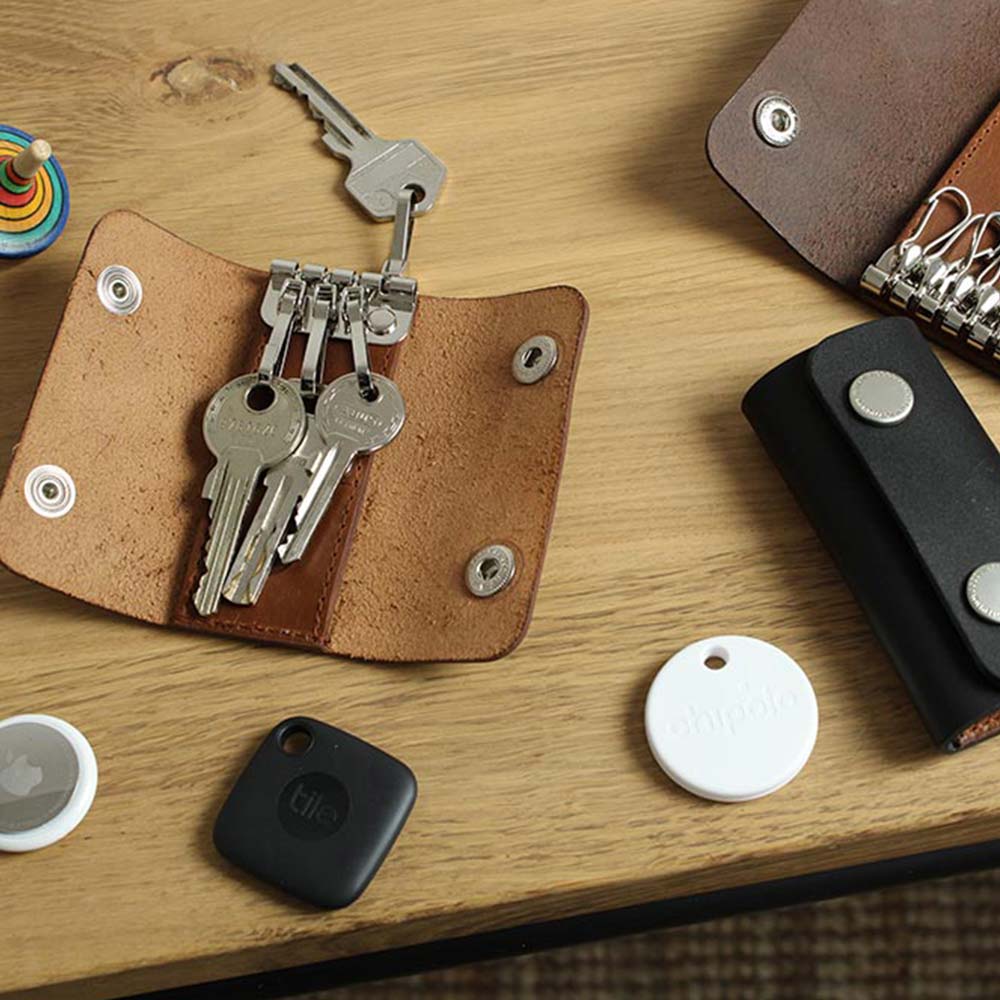 Schlüsseletui aus Leder mit Airtag-Fach HANS 2.0