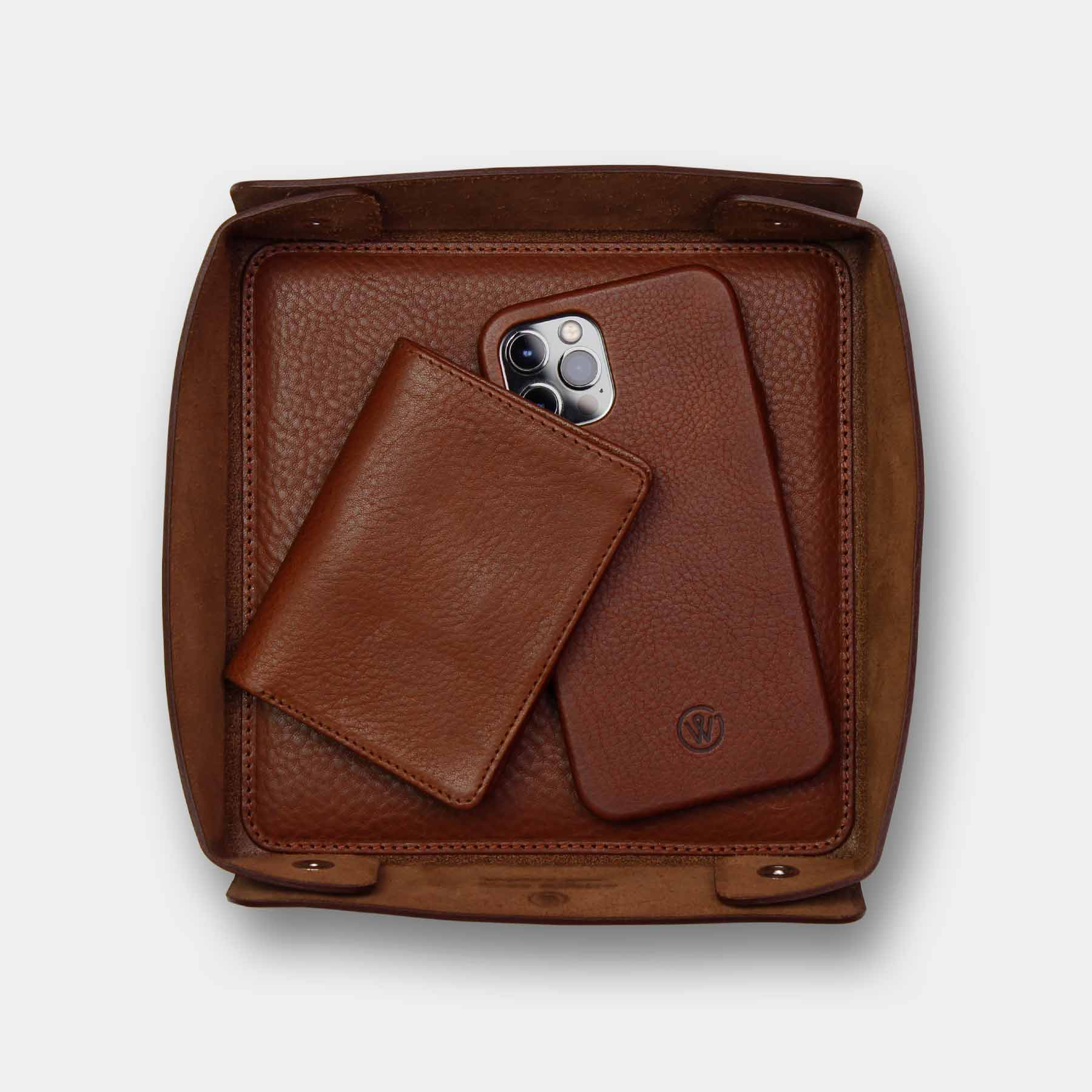 Taschenleerer Leder FELIX von Goodwilhelm von oben