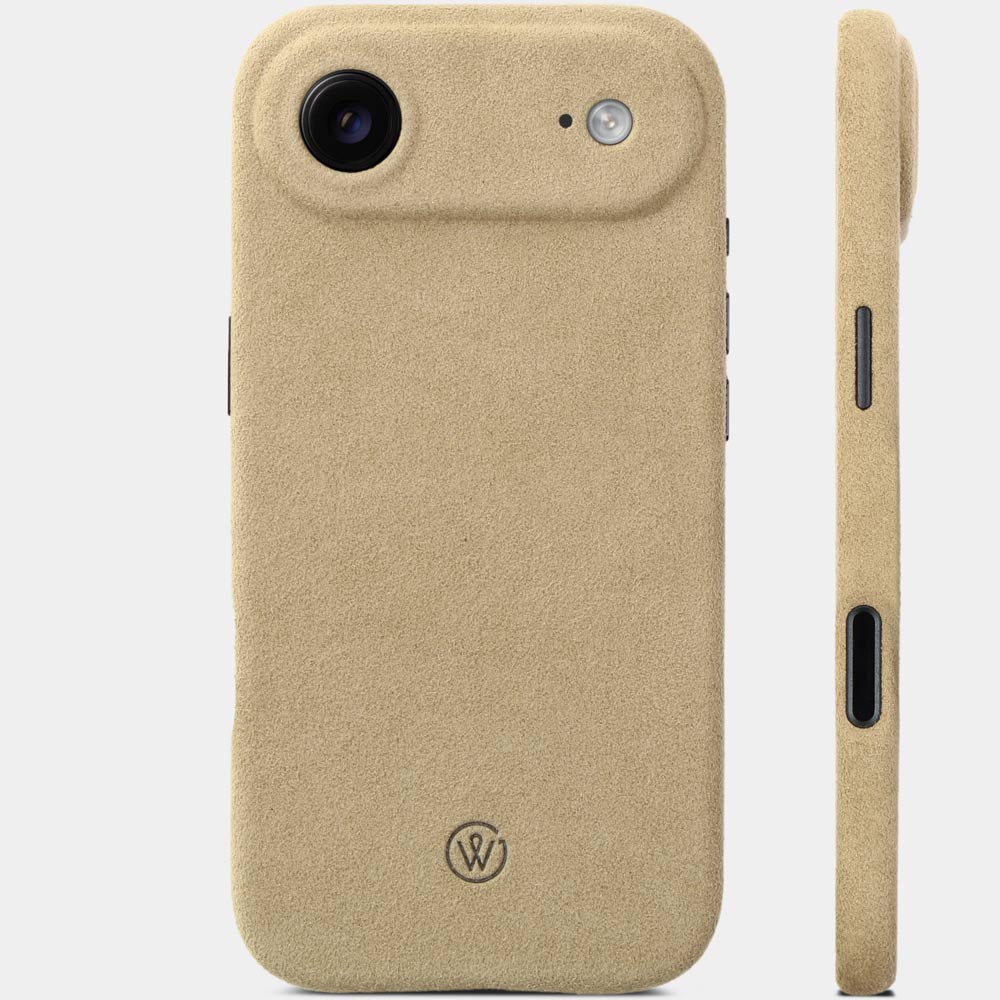 iPhone 17 Air Hülle Alcantara – HUGO - Handgefertigt mit Magsafe kompatibel