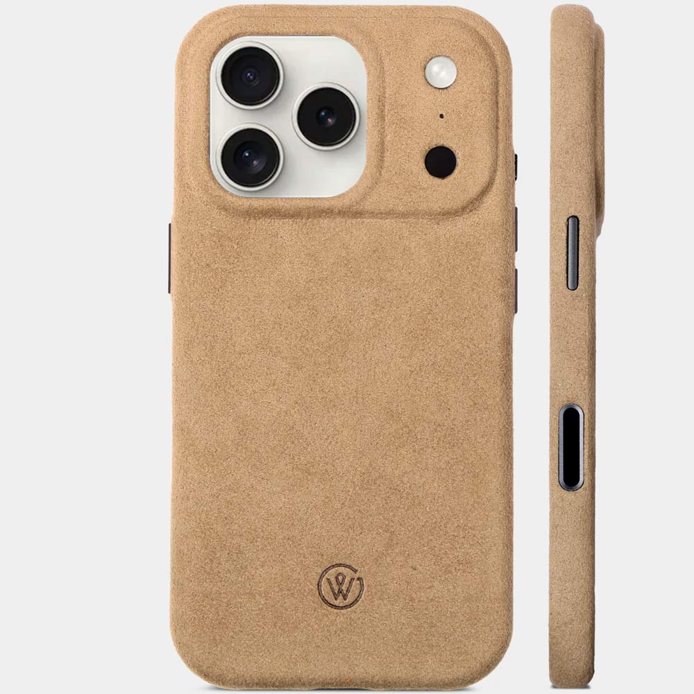 iPhone 17 Air Hülle Alcantara – HUGO - Handgefertigt mit Magsafe kompatibel