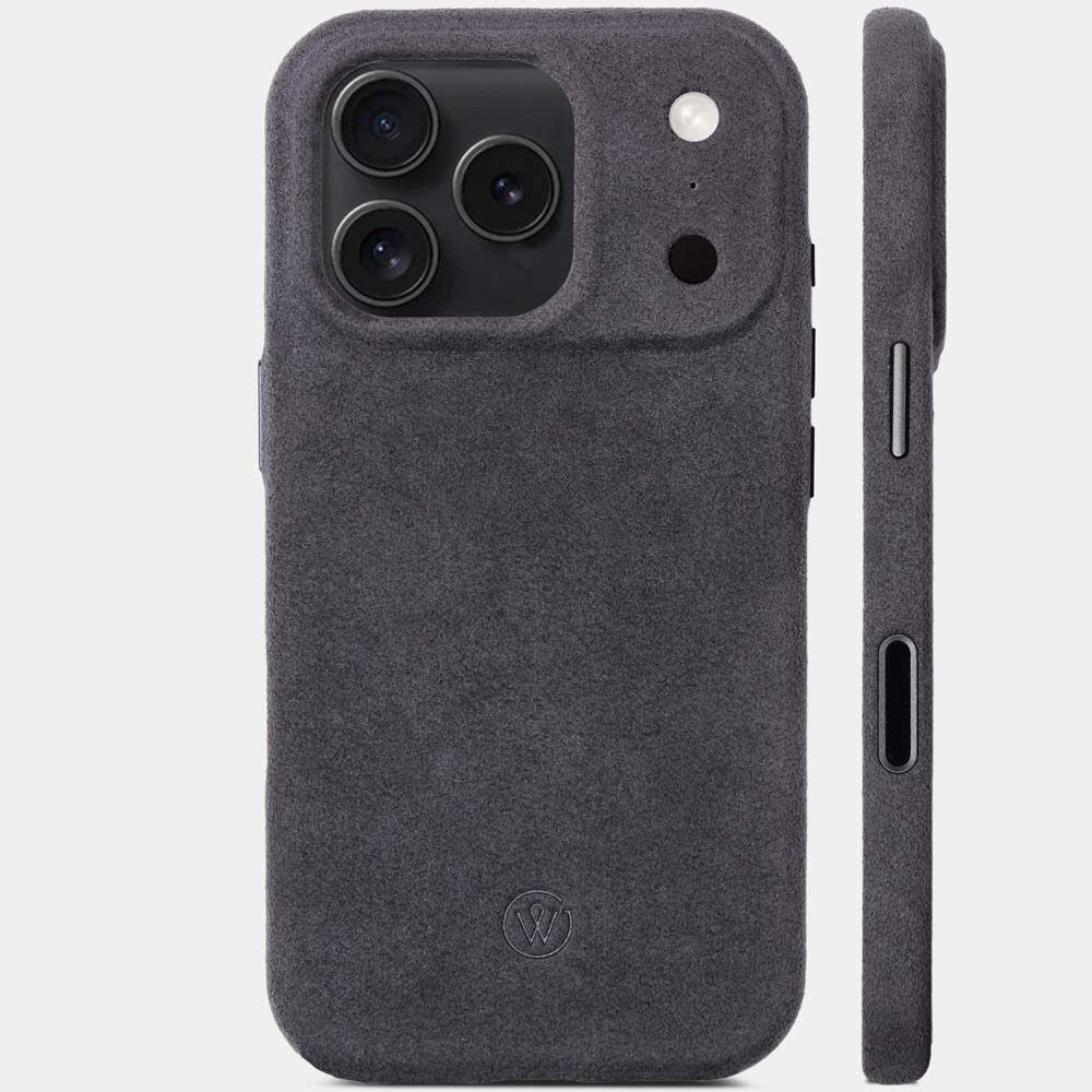 iPhone 17 Air Hülle Alcantara – HUGO - Handgefertigt mit Magsafe kompatibel