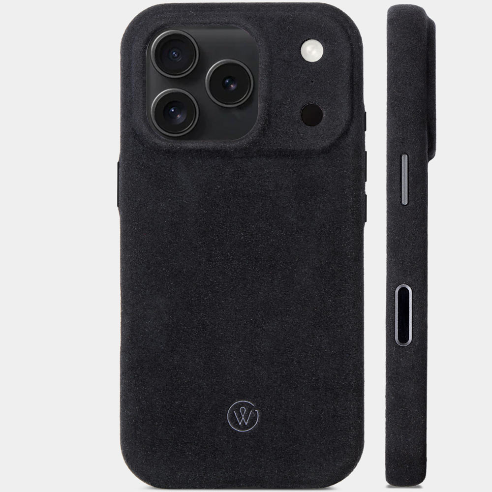 iPhone 17 Pro Alcantarahülle Midnight Black – Alcantara Case mit stabilem Kameraschutz, edle Good Wilhelm Hülle, auch passend als iPhone 17 Pro Max Alcantarahülle