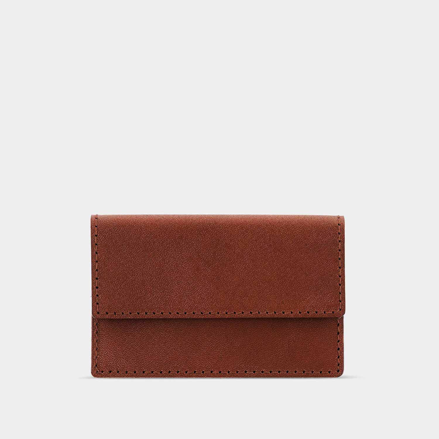 Mini Portemonnaie OTTO von Goodwilhelm in der Farbe cognac