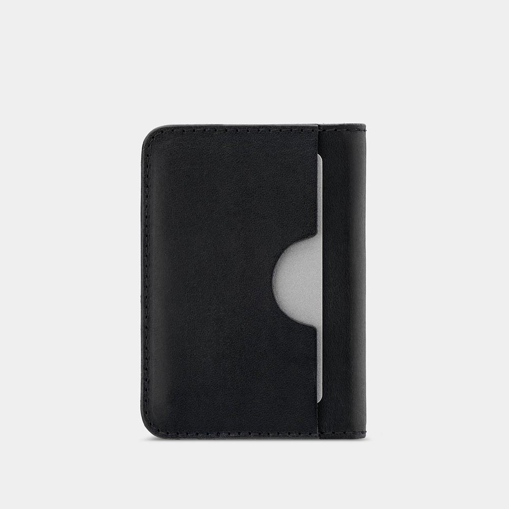 Rückseite des Portemonnaies ARTHUR aus Leder von Goodwilhelm in der Farbe black