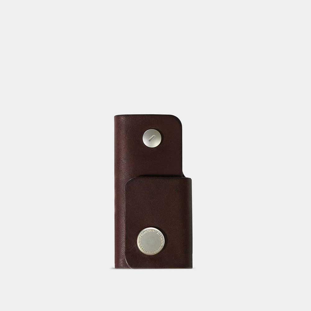 Schlüsseletui aus Leder für 5 Schlüssel in der Farbe Chocolate